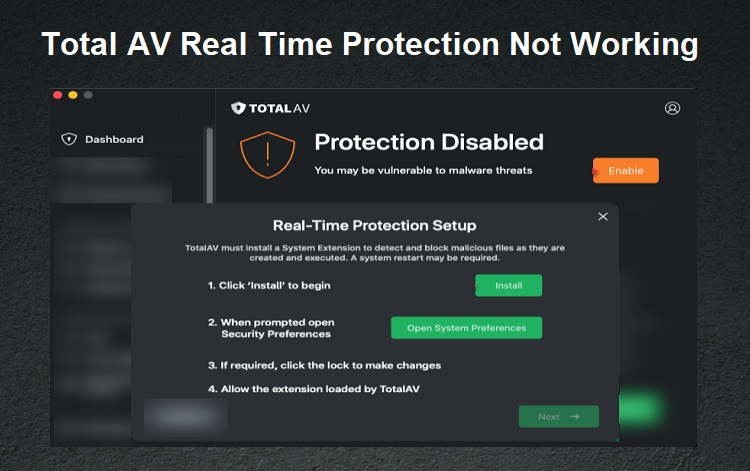 Total Av Real Time Protection Not working